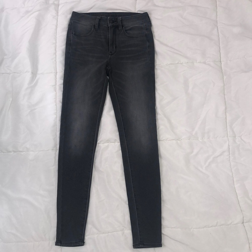 AMERICAN EAGLE super stretch washed black …